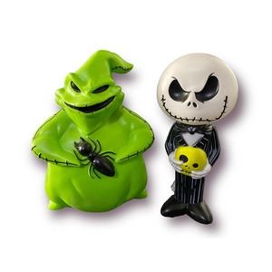 Nightmare Before Christmas Halloween Oogie Jack Skellington Blow Mold Set NWT